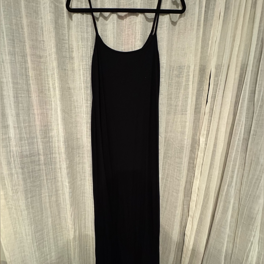 Skims black ribbed dresss